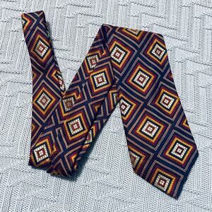 Altea multi color geometric silk tie